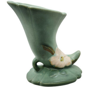 Vintage Weller Pottery Green Cornucopia
